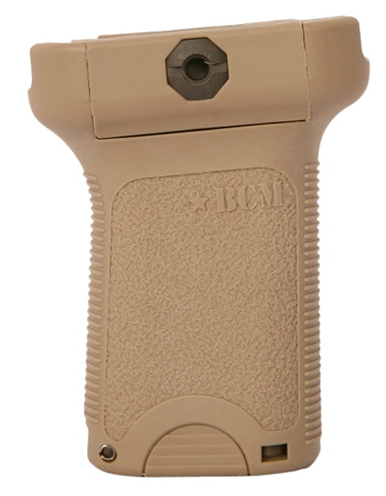 [855877004220] BCM VGSFDE BCMGunfighter Short Vertical Grip Made of Polymer With Flat Dark Earth Aggressive Textured Finish with Storage Compartment for Picatinny Rail