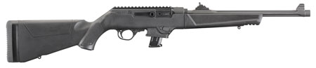 [736676191017] Ruger 19101 PC Carbine *NY/CA Compliant 9mm Luger 10+1 16.12" Fluted Barrel, Type III Black Hard Coat Anodized Receiver, Synthetic Stock, Optics Ready