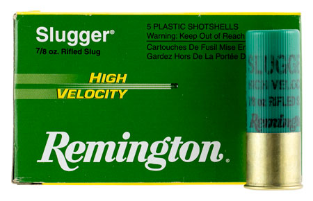 [047700327303] Remington Ammunition 28604 Slugger High Velocity 12 Gauge 3" 7/8 oz Rifled Slug Shot 5 Per Box/ 50 Cs
