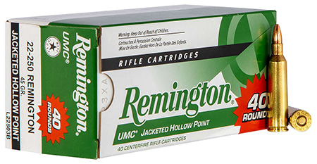 [047700363103] Remington Ammunition 23769 UMC Value Pack 22-250Rem 45gr Jacketed Hollow Point 40 Per Box/10 Case