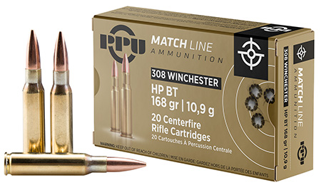 [8605003814894] PPU PPM3082 Match  308Win 168gr Hollow Point Boat Tail 20 Per Box/10 Case