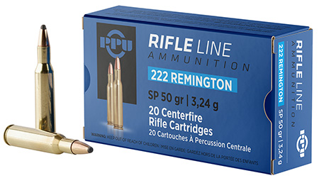 [8605003812289] PPU PP222 Standard Rifle  222Rem 50gr Soft Point 20 Per Box/50 Case