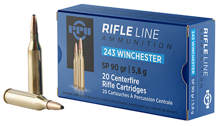 [8605003812333] PPU PP2431 Standard Rifle  243Win 90gr Soft Point 20 Per Box/10 Case