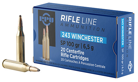 [8605003812340] PPU PP2432 Standard Rifle  243Win 100gr Soft Point 20 Per Box/10 Case
