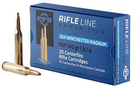 [8605003812371] PPU PP264 Standard Rifle  264WinMag 140gr Pointed Soft Point 20 Per Box/10 Case