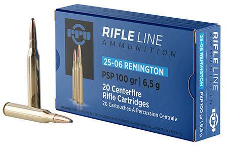 [8605003812395] PPU PP2506P Standard Rifle  25-06Rem 100gr Pointed Soft Point 20 Per Box/10 Case