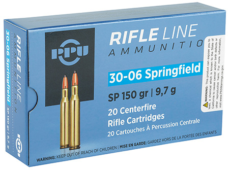 [8605003812517] PPU PP30061 Standard Rifle  30-06Springfield 150gr Soft Point 20 Per Box/10 Case