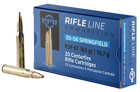 [8605003812524] PPU PP30062 Standard Rifle  30-06Springfield 165gr Pointed Soft Point Boat Tail 20 Per Box/10 Case