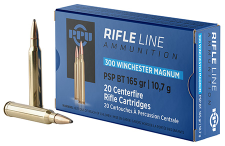 [8605003812555] PPU PP3002 Standard Rifle  300WinMag 165gr Soft Point Boat Tail 20 Per Box/10 Case