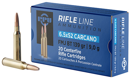 [8605003812708] PPU PP6CF Metric Rifle  6.5x52mmCarcano 139gr Full Metal Jacket Boat Tail 20 Per Box/10 Case