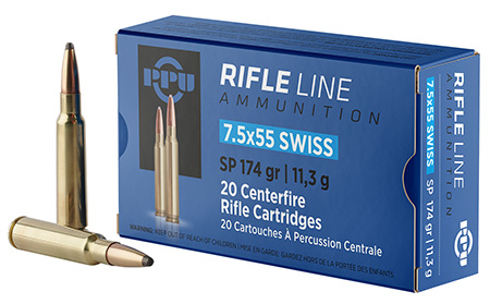 [8605003812821] PPU PP7SS Metric Rifle  7.5x55mmSwiss 174gr Soft Point 20 Per Box/10 Case