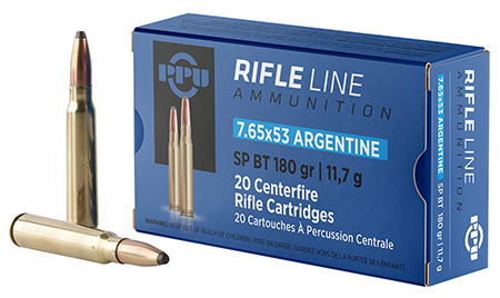 [8605003812876] PPU PP7AS Metric Rifle  7.65x53mmArgentine 180gr Soft Point Boat Tail 20 Per Box/10 Case