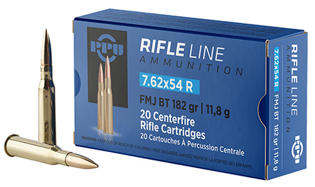 [8605003812883] PPU PP76254F Metric Rifle  7.62x54mmR 182gr Full Metal Jacket Boat Tail 20 Per Box/10 Case