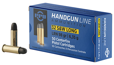 [8605003813019] PPU PPH32SW Handgun  32S&WLong 98gr Lead Round Nose 50 Per Box/10 Case