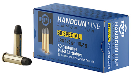[8605003811732] PPU PPH38SL Handgun  38Special 158gr Lead Round Nose 50 Per Box/10 Case