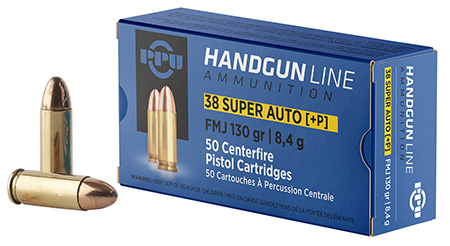 [8605003813118] PPU PPH38SU Handgun  38Super+P 130gr Full Metal Jacket 50 Per Box/10 Case