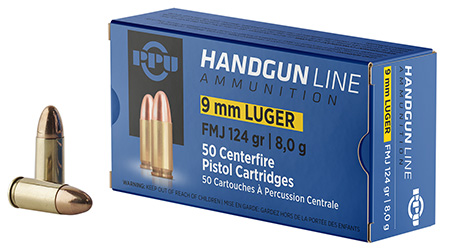 [8605003813262] PPU PPH9F2 Handgun  9mmLuger 124gr Full Metal Jacket 50 Per Box/20 Case
