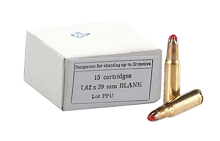 [8605003807209] PPU PPB739 Blank Ammo  7.62x39mm 15 Per Box/96 Case