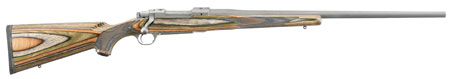 [736676171217] Ruger 17121 Hawkeye Predator Full Size 22-250 Rem 4+1 24" Matte Stainless Steel Barrel, Integral Scope Mounts Stainless Steel Receiver, Green Mountain Fixed Laminate Stock