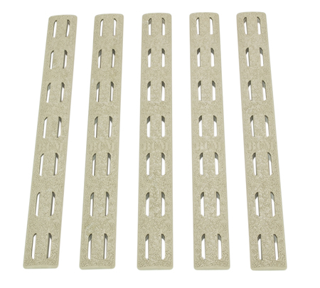 [855877004633] BCM KMRRPFDE5 KeyMod Rail Panel Kit  AR-15 Flat Dark Earth Polymer 5 Pack