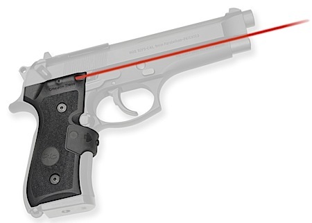 [610242924028] Crimson Trace 0119201 Lasergrips  Mil-Spec Fits Beretta 92/96/M9, Red Laser Black Polymer