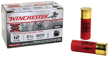 [020892013452] Winchester Ammo X12RS15VP Super X  12Gauge 2.75" 1oz Rifled Slug Shot 15 Per Box/10 Case