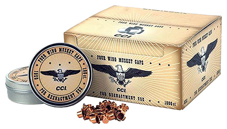 [076683503015] CCI 301 Four Wing Musket Caps Brass 1000 Per Box/5 Case