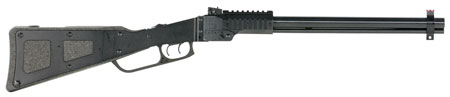 [8053670716353] Chiappa Firearms 500188 M6  22 LR 12 Gauge 1+1 18.50" Blued Break Open Barrel, Blued Picatinny Rail Receiver, Fixed w/Storage Black Metal Stock, Right Hand