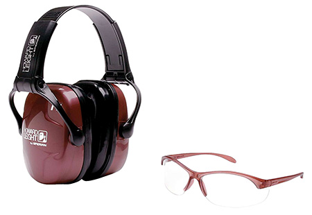 [033552017271] Howard Leight R01727 Woman's Shooting Safety Combo 25 dB Over the Head Dusty Rose/Black Women