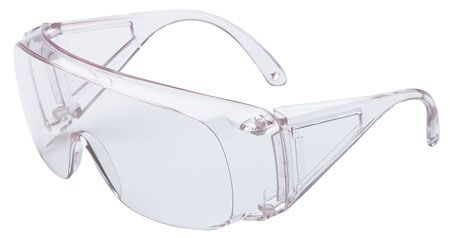 [033552017011] Howard Leight R01701 HL100 OTG Adult Clear Lens Polycarbonate Clear Frame