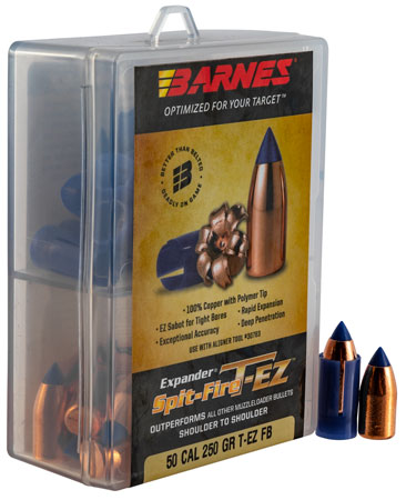 [716876451821] Barnes Bullets 30601 Spit-Fire T-EZ Muzzleloader 50 Spit-Fire T-EZ FB 250gr 24rd/Box