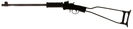 [8053670712072] Chiappa Firearms 500145 Little Badger  Full Size 17 HMR 1 Shot, 16.50" Black Cerakote Steel Threaded Barrel, Black Cerakote Quad Picatinny Receiver, Black Cerakote Underfolding Wire Frame Stock, Right