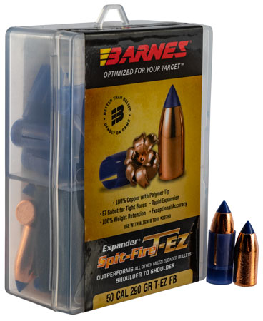 [716876451746] Barnes Bullets 30592 Spit-Fire T-EZ Muzzleloader 50 Spit-Fire T-EZ FB 290gr 15rd/Box