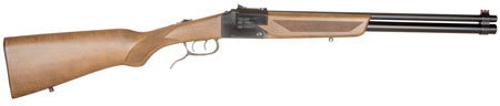 [8053670716469] Chiappa Firearms 500190 Double Badger  22 LR 20 Gauge 19" Blued Beechwood Folding Checkered Stock