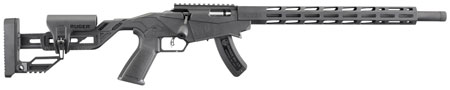 [736676084005] Ruger 8400 Precision Rimfire  Full Size 22 LR 15+1 18" Black Threaded Barrel, Black Hard Coat Anodized Aluminum Receiver w/Picatinny Rail, 15" M-LOK Handguards, Black Synthetic Adj Quick-Fit Precision
