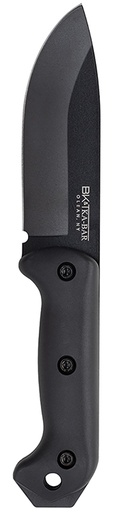 [617717200021] Ka-Bar BK2 Becker Campanion 5.25" Fixed Clip Point Drop Point Plain Black 1095 Cro-Van Blade, Black Ultramid Handle, Includes Sheath