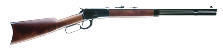 [048702117725] Winchester Repeating Arms 534162137 Model 1892 Short Rifle Full Size 357 Mag 10+1 20" Brushed Polish Blued Sporter Barrel, Drilled  &  Tapped Steel Receiver, Satin Oiled Walnut Straight Grip Stock
