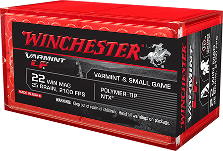 [020892102354] Winchester Ammo X22MHLF Varmint LF  22WMR 25gr Polymer Tip NTX 50 Per Box/40 Case