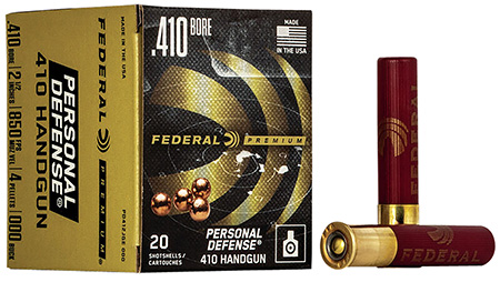 [029465027117] Federal PD412JGE000 Premium Personal Defense 410Gauge 2.50" 7/16oz 000BuckShot 20 Per Box/10 Case