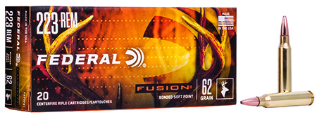 [029465060381] Federal F223FS1 Fusion  223Rem 62gr Bonded Soft Point 20 Per Box/10 Case