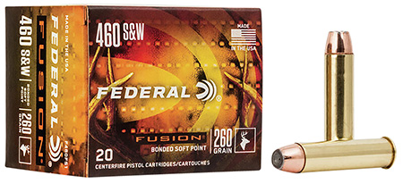[029465060435] Federal F460FS1 Fusion Handgun 460S&W Mag 260gr Fusion Soft Point 20 Per Box/10 Case