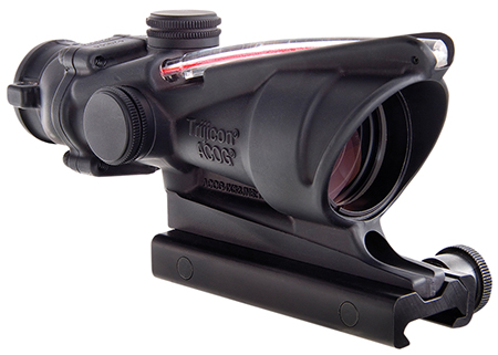 [719307302525] Trijicon 100219 ACOG  Black Hardcoat Anodized 4x32mm Illuminated Red Horseshoe .223/5.56 BDC Reticle