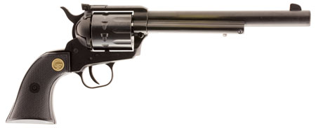 [8053670711471] Chiappa Firearms CF340182 SAA 1873  Medium Frame 17 HMR 10 Shot, 7.50" Blued Steel Barrel, Blued Steel Frame, Blued Cylinder, Black Plastic Grip, Exposed Hammer