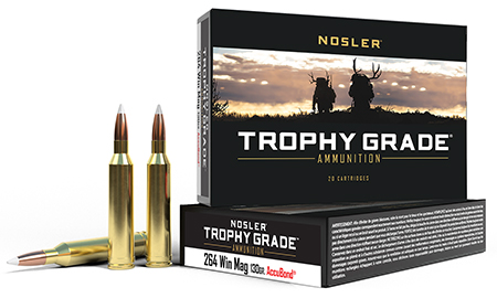 [054041600194] Nosler 60019 Trophy Grade  264WinMag 130gr Nosler AccuBond 20 Per Box/10 Case