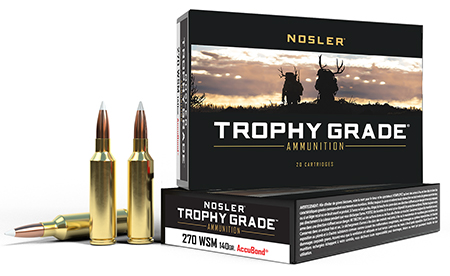 [054041600309] Nosler 60030 Trophy Grade  270WSM 140gr Nosler AccuBond 20 Per Box/10 Case