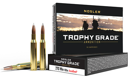 [054041600255] Nosler 60025 Trophy Grade  270Win 130gr Nosler AccuBond 20 Per Box/10 Case