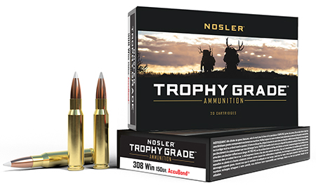 [054041600569] Nosler 60056 Trophy Grade  308Win 150gr Nosler AccuBond 20 Per Box/10 Case