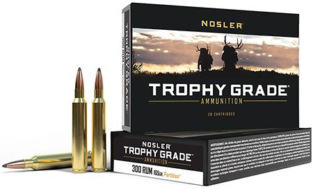 [054041600644] Nosler 60064 Trophy Grade  300RUM 165gr Nosler Spitzer Partition 20 Per Box/10 Case