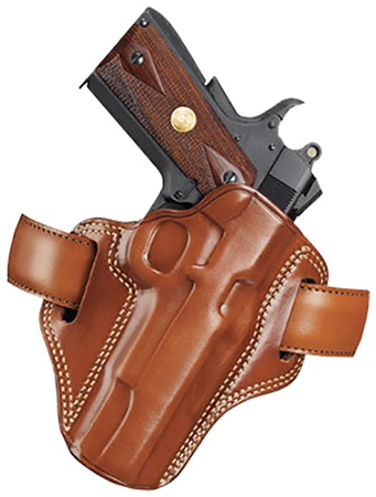[601299030077] Galco CM112 Combat Master  OWB Tan Leather Belt Slide Fits S&W K Frame Fits Ruger Security-Six Right Hand