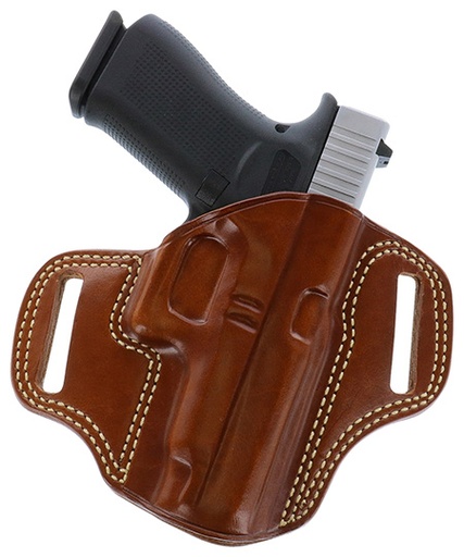 [601299030619] Galco CM158 Combat Master  OWB Tan Leather Belt Slide Fits S&W J Frame Fits Charter Arms Undercover Right Hand